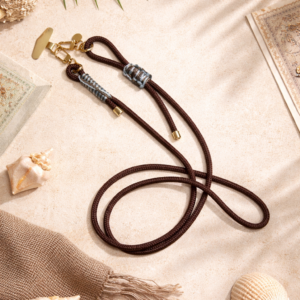 Handykette verstellbar in gold/braun