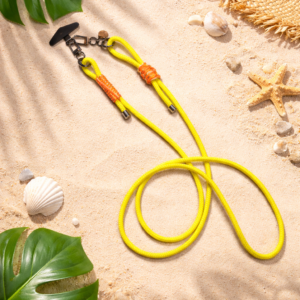 Handykette verstellbar in silber/lemon