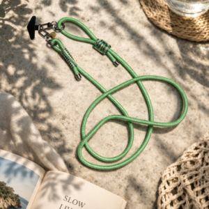 Handykette verstellbar in silber/hellmint