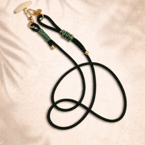 Handykette verstellbar in gold/dunkelgrün