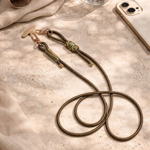 Handykette verstellbar in gold/tan