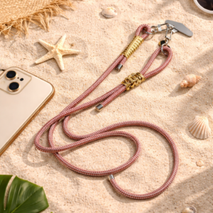 Handykette verstellbar in silber/rose-kupfer