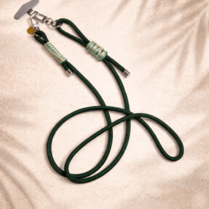 Handykette verstellbar in silber/dunkelgrün