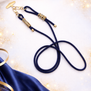 Handykette verstellbar in gold/dunkelblau