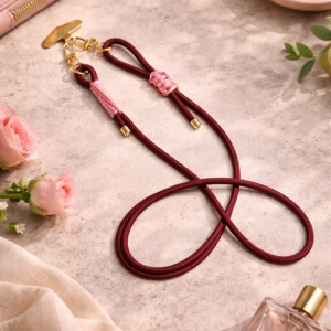 Handykette verstellbar in gold/aubergine