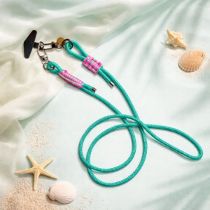 Handykette verstellbar in silber/mint